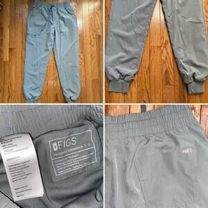 Figs W21SW2036 MESH Lined Jogger Scrub High Rise Pants Dark Sage PO2157 S